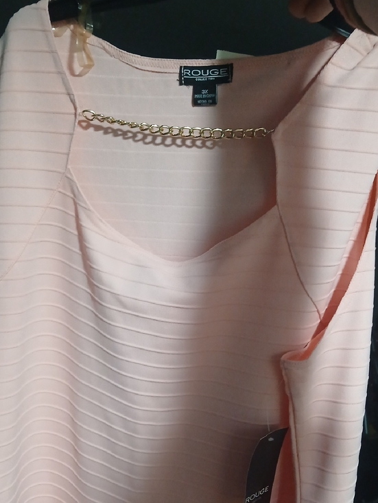 Rouge Helium Dresses & Skirts - Rouge Helium Pale Pink Sleeveless Tank with Gold Chain Detail